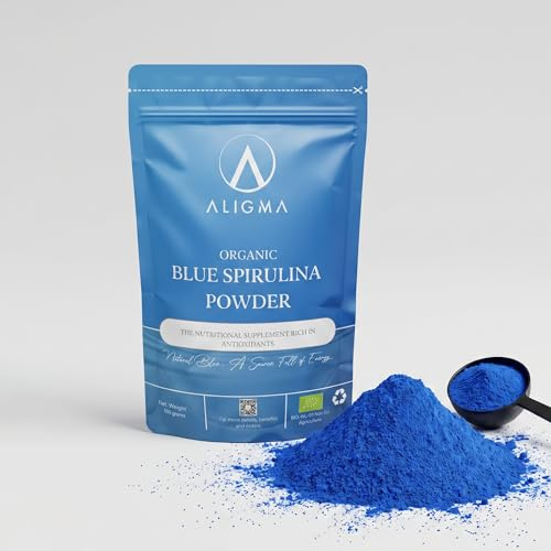 Aligma Organic Blue Spirulina Powder 75g Blue Food Colouring Phycocyanin