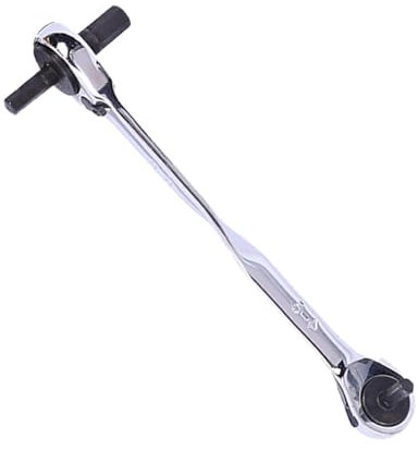 Llaves de carraca 4 en 1 con cabezal flexible – Juego de llaves de carraca con mango ergonómico | Llave de carraca resistente al desgaste