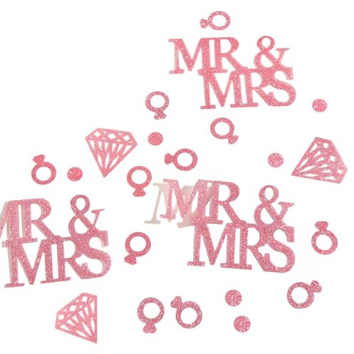 TingHaoO Trauringe Konfetti für Hochzeit Deko Glitzer Hochzeit Tischkonfetti für Brautduschen Verlobung