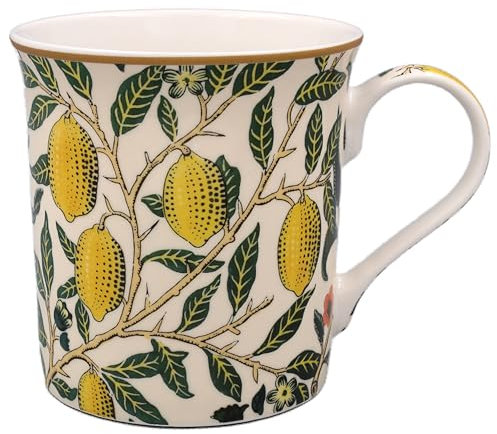 The Leonardo Collection Fruits Mug William Morris, Tea and Coffee Mugs for Hot Drinks | Fine China Printed Mugs for Kitchen & Home | Reusable Ceramic Cups for Every Occasion | Gifts for Women & Men