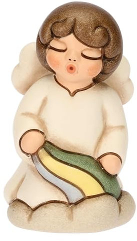 THUN - Angelo sonnellino- Gioia - ceramica - Collezione Angeli - 4.2 x 3.9 x 7 cm