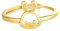 RVHAOODI Mode Bunny Ring Frauenschmuck Verstellbarer Ringhasenfinger einzigartiger Stil