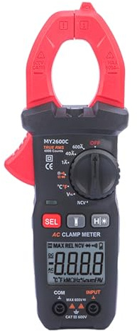 600A Digital Clamp Meter 600V Tester Auto-Ranging Multimeter with NCV Data Hold 4000 Counts Current Voltages Tester