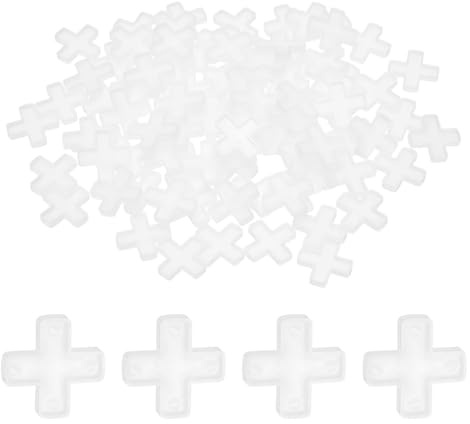 PATIKIL 8mm Cross Tile Spacers,600 Pcs Suit 8mm Plastic Floor Wall Hexagonal Tile Spacers for Floor Wall Spacing Paving Tiling Installation Leveling Laying Tools, White