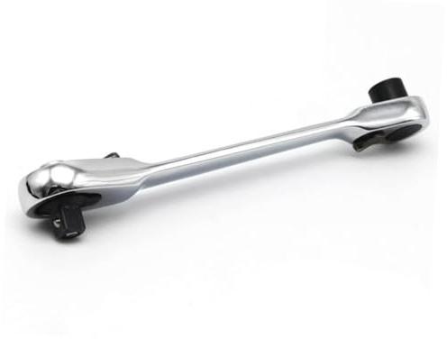 UKCOCO Mini Chiave Cricchetto con Denti Strumento Doppio Uso con Bussola Resistente per Officina Meccanica e Riparazioni Auto in Spazi Ristretti