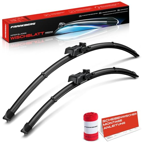 Frankberg 2x Scheibenwischer Wischerblätter Vorne 650mm/475mm | Kompatibel mit 5er Touring G31, 2 Active Tourer F45, 2 Gran Tourer F46, 5er F90 G30, Vivaro, 7er G11 G12, F-Pace X761