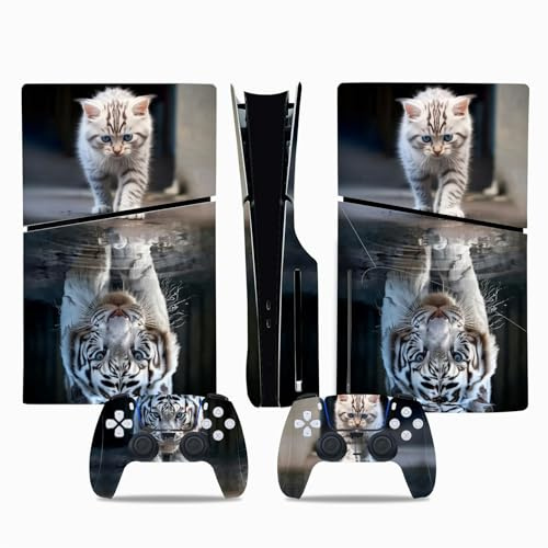 Peau De Décalcomanie For PS5 Slim Skin Disc Edition Console And Controller Vinyl Cover Skins Wraps Scratch Resistant Compatible No Shrinkage Strong Adhesion 10010 Enveloppement Cutané
