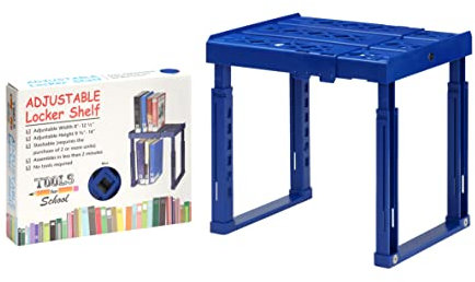 Tools for School Spind-Regal-Organizer für Schulspind – Spind-Organizer – starker ABS-Kunststoff – verstellbare Breite mit seitlichen Magneten – patentierter Spind-Regal-Organizer für Schulspind –