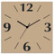 ARTLAND Wanddeko Wanduhr ohne Tickgeräusche Alu Funkuhr 30x30 cm Quadratisch Lautlos 4 Ziffern Farbig Schlichtes Design Beige S7JY