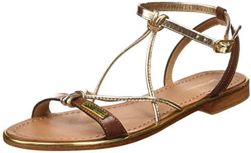 Les Tropéziennes par M. Belarbi Femmes HIRONDEL Sandales Bride Cheville, Marron (Tan/Or 797), 39 EU