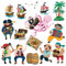 DECOWALL DS-8010 Piranten und Schatzinsel Wandtattoo Wohnzimmer Schlafzimmer Kinderzimmer (Klein)
