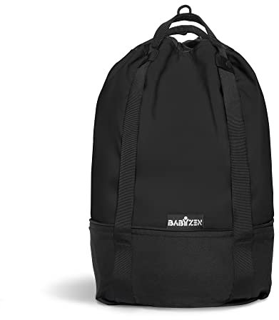 BABYZEN YOYO Bag, Black - Robuster zusätzlicher Stauraum am YOYO2 Kinderwagen - Inklusive Rad und Haken