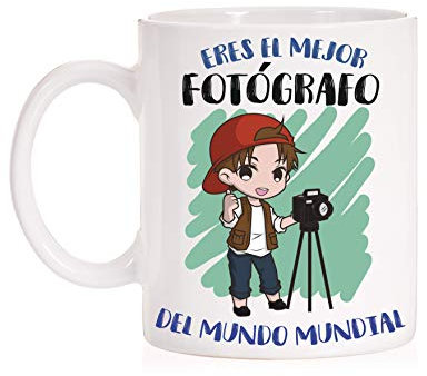 FUNNY CUP Taza Eres el Mejor Fotógrafo del Mundo Mundial. Taza Divertida de Regalo (Fotografo)