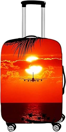 DOTBUY Elastische Kofferhülle Reise Waschbare Kofferschutzhülle Extra Groß Drucken Suiltcase Cover, Luftfahrzeugdruck Kofferschutzbezug, passend für Großer Koffer(XL, 30-32 Zoll)