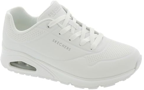 Skechers Womens Street Women's Uno - Stand on Air Sneaker, Black/Black, 7.5 Wide US