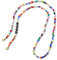C·QUAN CHI Reis Perlen Perlenkette Regenbogen Farbe Gummi Halskette Charakteristische Buchstaben Halskette Gläser Kette Halskette Halter Maske Festes Seil 05B