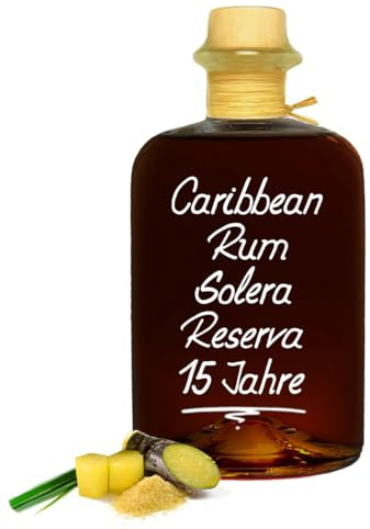 Rum 15 Jahre 1L Caribbean Ron Solera Reserva sehr weich 40% Vol. 1 Liter Flasche