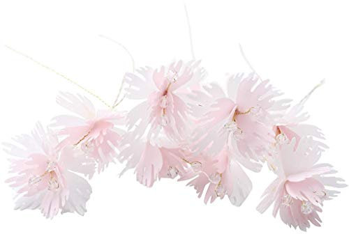 Tubayia 10 Stück Künstliche Edelweiß Blumen Kunstblumen Seidenblumen Blüten DIY Braut Haarschmuck (Rosa Weiß)