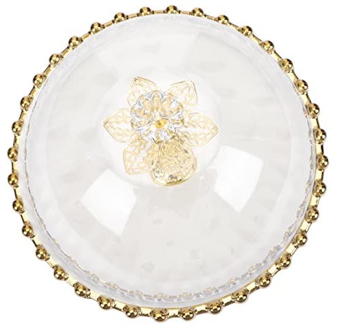 DOITOOL 1 Set of Cake Stand with Dome Ceramic Tall Cake Tray Wedding Party Cake Plate