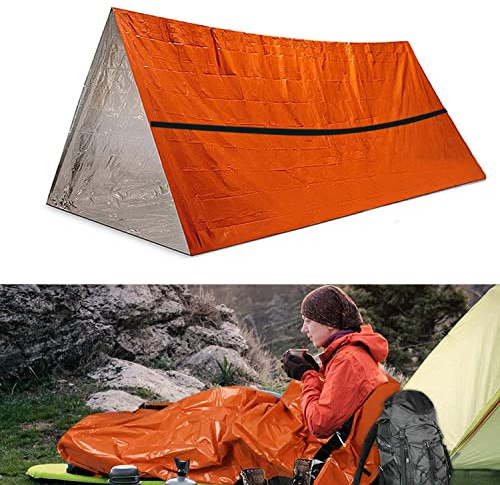 SAMANIJA Emergency Survival Sleeping Bag, Survival Bivouac Bag, First Aid Rescue Blankets, Waterproof Emergency Blanket, Ultralight, Heat-Repellent, Camping, Hiking