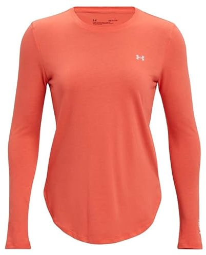 Under Armour Women's Outdoor LS Loose Coral Long-Sleeve T-Shirt (Small)