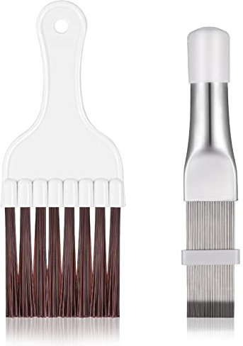 tao pipe 2 Stücke Klimaanlage Kondensator Flosse Kamm, Flosse Reinigung Bürste Klimaanlage, Flosse Kamm Spule Reinigung Whisk Pinsel, Metall Fin Verdampfer Kühler Reparatur Werkzeug