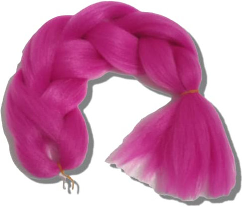 Kunsthaar zum einflechten in Fuchsia - Braiding Hair - ideal für Rasta Haare und Cornrows - auch zum Herstellen für Dreads geeignet - Braids Extensions - Haarverlängerung für Jeden (Fuchsia)