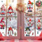 Scettar Weihnachtsdeko, 9 Blätter Antistatisch Fensterbilder Weihnachten Mit Verschiedenen Mustern, Groß Weihnachtsmann Aufkleber& Schneeflocken Deko& Weihnachten Fensterbilder Für Tür/Fenster/Glastü