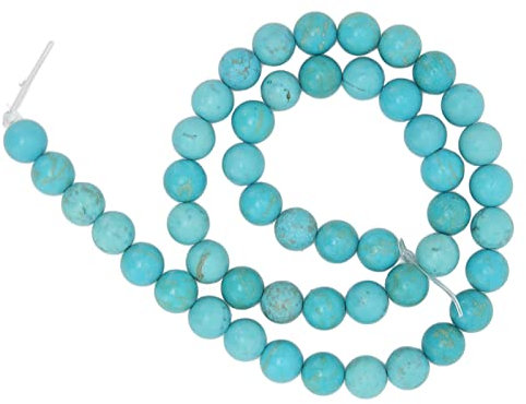 8mm Natürliche Türkis Perlen, Blaue Türkis Perlen Kristall Edelstein Runder Abstandshalter Lose Perlen für die DIY Armband Halsketten Schmuckherstellung