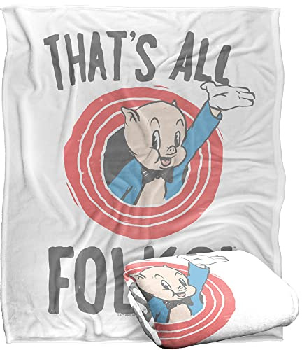 LOONEY TUNES Blanket, 152 x 127 cm The That's All Folks Silky Touch Super Soft Throw Blanket