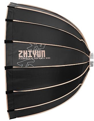ZHIYUN [Official] 90cm Parabolische Softbox Bowens, Universal für Licht mit Bowens Mount, Parabolic Softbox für ZHIYUN X60/ CX100/ G60/ X100/ G200/ G300 Videoleuchte