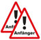 SL group - 2 Aufkleber Achtung Anfänger in 15 x 15 cm aus hochwertiger Magnet-Folie - Vorsicht Fahranfänger Warntafel für Auto, Lkw & Wohnmobil magnetisch - Hinweis-Magnet-Schild für Pkw-Fenster