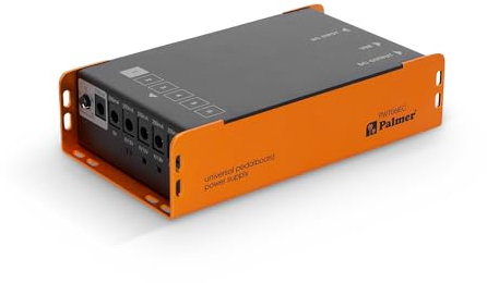 Palmer PWT 06 IEC - Universelles Pedalboard Netzteil mit USB, 6 Ausgänge, schwarz orange