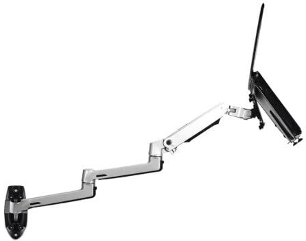 SHXSYN V63WT / XSJ8013WT Laptop-Halterung zur Wandmontage, ultralanger Arm, mechanische Feder, voll beweglich, 2-in-1-Laptop-Monitorhalter, Lapdesk (Color : XSJ8013WTS)