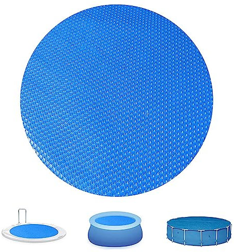 Solar-Poolabdeckungen, Decken, runde Solar-Poolabdeckung für oberirdische und im Boden befindliche Pools, Solar-Pool-Whirlpool, schwimmende Thermodecke, staubdichte Abdeckung (3,6 m)