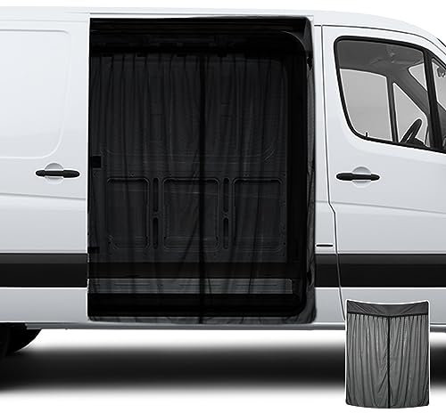 Insektennetz Ersatz für Mercedes-Benz Sprinter Low Roof, Auto Seitentür Schiebetür Insektennetz, Einschichtiges Netz Magnetische Moskitonetze Atmungsaktiv Insekten für Outdoor-Camping
