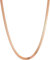 Collana Catena Serpente Piatta in Acciaio Inossidabile per Donna - Argento, Oro, Nero o Oro Rosa - Larghezza 2mm/3mm/5mm - Lunghezza 45-55cm - Confezionata in Scatola Gioielli (Oro Rosa 3mm, 45)