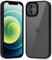 oakxco Thin Slim Clear case for iPhone 12/ iPhone 12 Pro, Transparent Hybrid Hard Shell Plastic & Soft Silicone Rubber Bumper, Non-Yellow Acrylic Protective Lightweight Cover for Women, Black