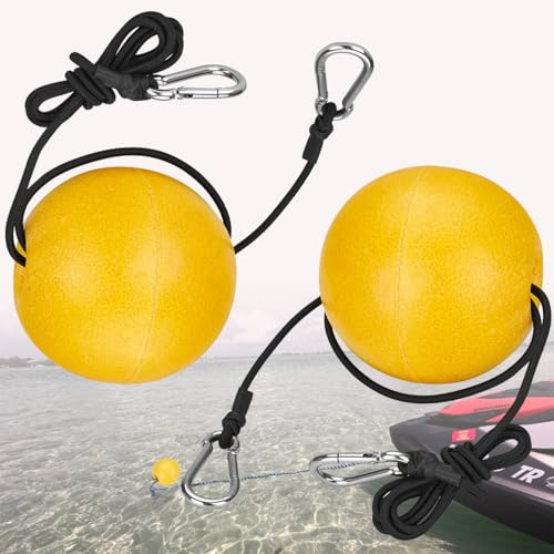 MOPHOEXII Anchor Buoy Float,2 or 4pcs Pool Float Anchor Marker Buoy,High Visibility Buoy Float with 51 Bungee Cord & Clip for Pools, Water Ski Ropes, Anchor Lines