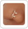 Xduargs Anneau De Nez Boho En Cristal Avec Pince Papillon Vintage Faux Anneau De Nez Papillon Doré Cz Anneau De Nez Papillon Non Percé Bijoux De Nez Pour Femmes Et Filles
