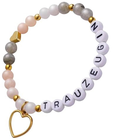 Bzzerumy Trauzeugin Armband - Willst du meine Trauzeugin sein? Geschenk mit emotionaler Bedeutung für die spezielle Brautjungfer
