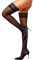 RSLOVE Calze autoreggenti da donna, sexy, in pizzo, calze in nylon, con silicone antiscivolo, Nero., Taglia unica