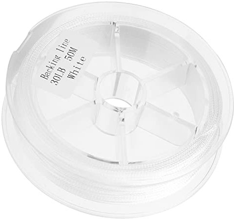 Nimomo Fly Line Cup Filler Line 13,6 kg pesca a mosca in poliestere non cerato linea riempitrice tazza, 50 m enorme lenza da pesca parte bianca