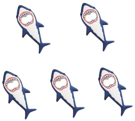PRETYZOOM 5 Pièces ouvreur de requin Ouvre-bouteille portable Ouvre-bouteille de bar décapsuleur drôle de requin décapsuleur chauve-souris ouvre-bouteille électrique aimants ouvre-bière
