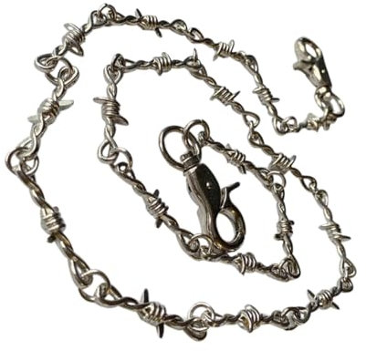 SAFIGLE 2pcs Cool Punk Trousers Chain Stylish Waist Chain for Jeans Metal Design for Dancers and Music Unisex Gothic Accessories