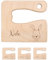 wunderwunsch® - Personalisiertes Montessori Kinder Messer mit Gravur - Sicheres Holz Baby Besteck mit abgerundeten Kanten - Geburtstag Baby Geschenk (Hase)