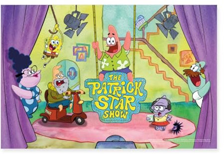 Spreadshirt The Patrick Star Show Kulisse Bühne Poster 90x60 cm, One size, Weiß