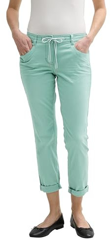 TOM TAILOR Pantalon fuselé pour Femme avec Cordon de Serrage, 13010 - Vert délavé, 42W / 28L