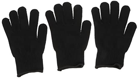 IWOWHERO Hitzebeständige Friseurhandschuhe 3 Stück-pack aus Baumwolle Flexibel und Schützend für Haare Lockenstab für Professionelles Styling und Heimgebrauch