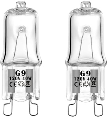 (2 PCS) WB25T10102 Lamp Halogen Bulb G9 fits for GE Electrolux Kenmore Range/Stove/Oven Light Bulb -Replace WB08T10045 WPW10571723 3022627 318946400 3025992